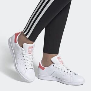 Adidas Stan Smith Women’s Leather Sneakers Sz 8 White/Rose FV6326
